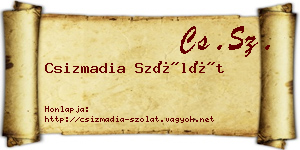 Csizmadia Szólát névjegykártya